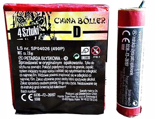 PETARDY HUKOWE CHINA BOLLER D 04026 - 4 SZTUKI