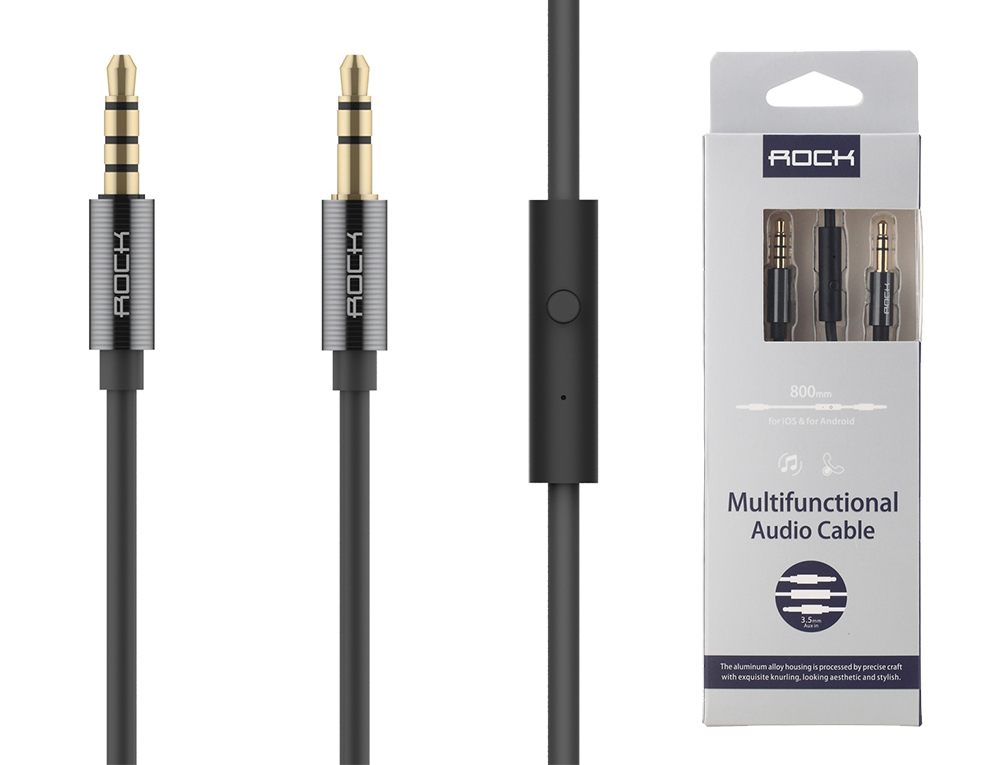 Kabel ROCK Audio mini JACK do Słuchawek + Mikrofon