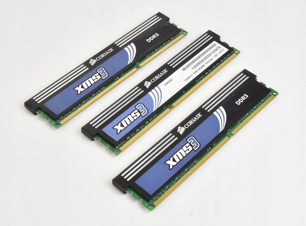Pamięć RAM 6GB Corsair 3x2GB DDr3 PC3-10600 1333Mh