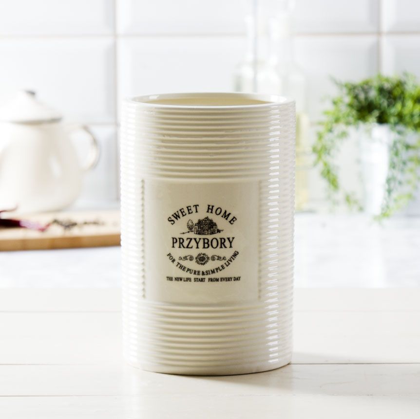 CERAMICZNY POJEMNIK na PRZYBORY kuchenne 1 l