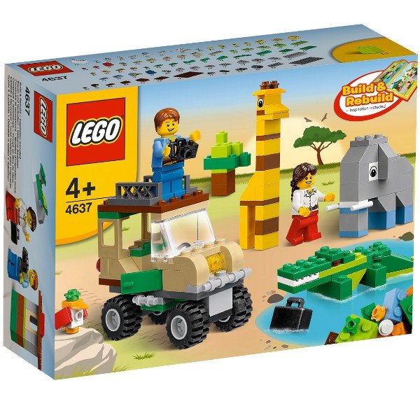 Lego Dla 4 Latka Chłopca LEGO 4* KLOCKI ZESTAW SAFARI AUTO ZWIERZĘTA 4637 - 6881790289