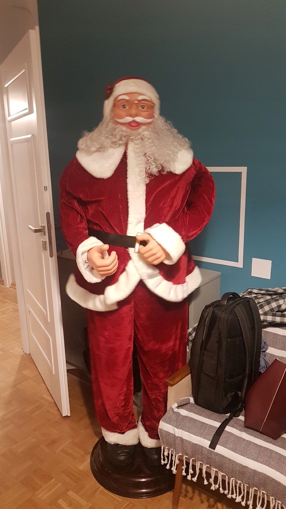 DUŻY TAŃCZĄCY i ŚPIEWAJĄCY MIKOŁAJ 180 CM