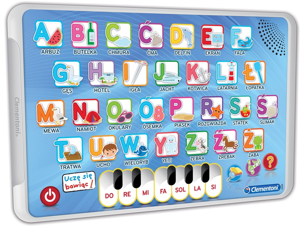 Clementoni TABLET Alfabet PAD Uczy Literek MÓWI PL