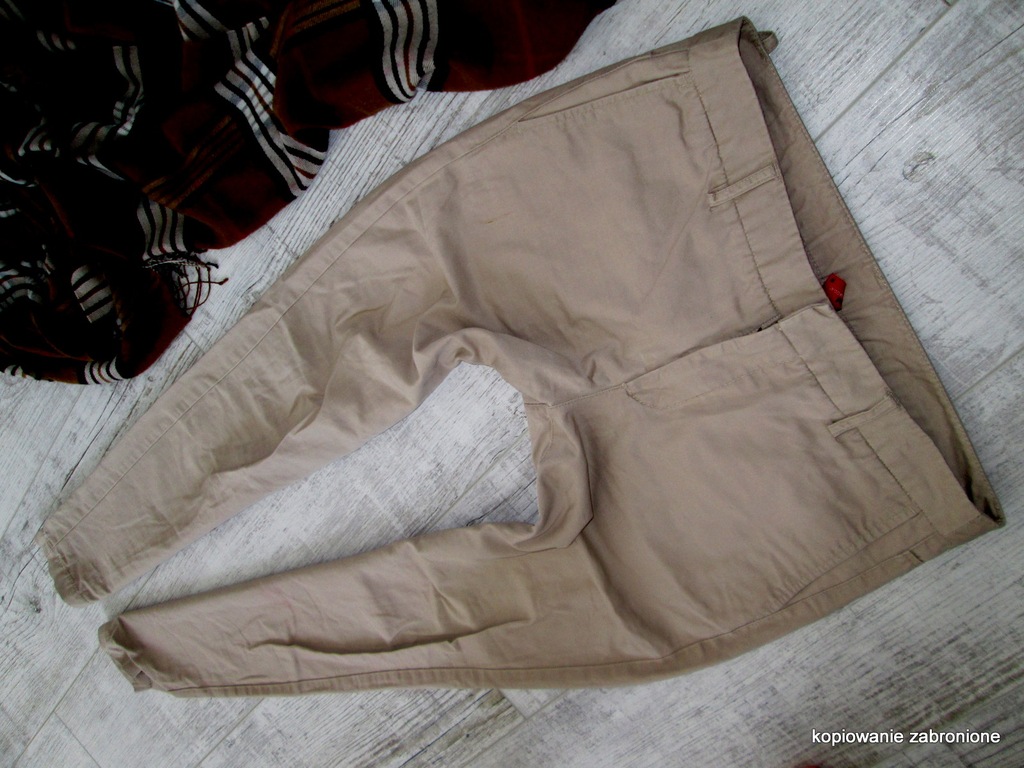 VERO MODA - cienkie spodnie skinny chino rurki r.S