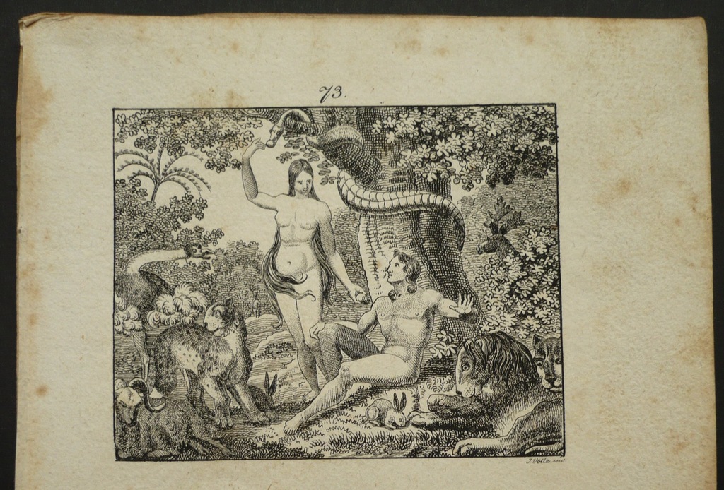 Adam i Ewa w Raju, oryg. 1832