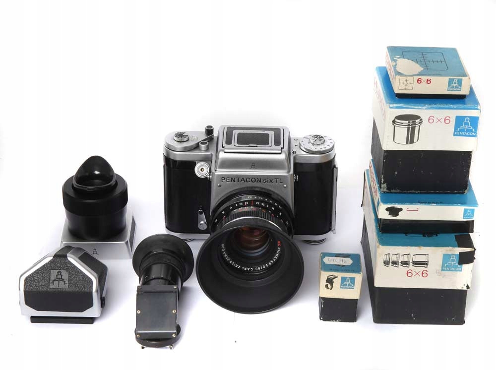 Pentacon SIX TL + 80/2.8 + akcesoria GWAR.Jak NOWY
