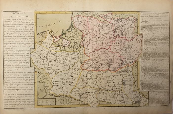 MAPA POLSKI L Baptiste J LAbbe Clouet Paryż 1770