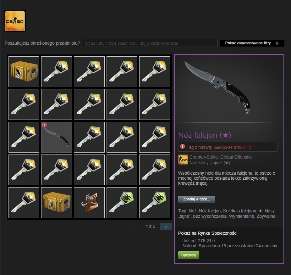 KOSA CS GO Falchion | Vanilla