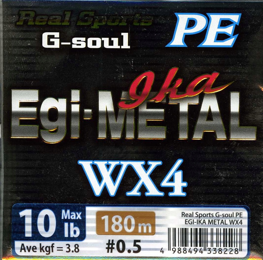 Plecionka YGK WX4 Egi-METAL PE 0.5 10lb 180m 3,8kg