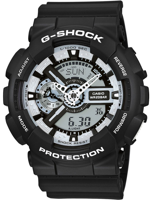 Casio Zegarek G-SHOCK GA-110BW Czarny / Biały 5146