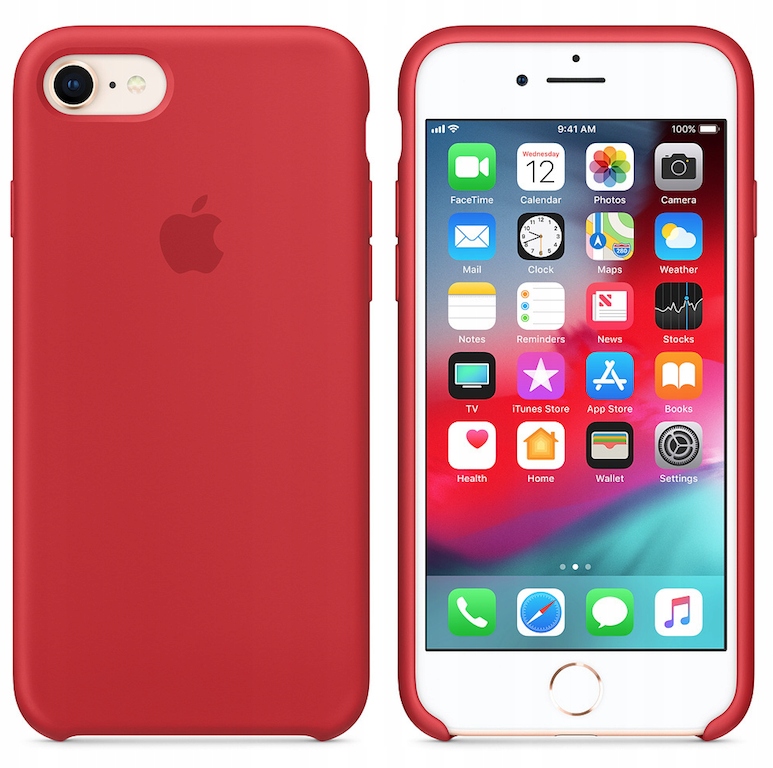 Etui silikonowe iPhone 8/7 Apple (czerwony)