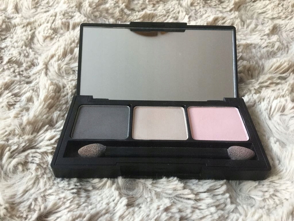 INGLOT paleta 3 cieni cienie matowe nude pink grey