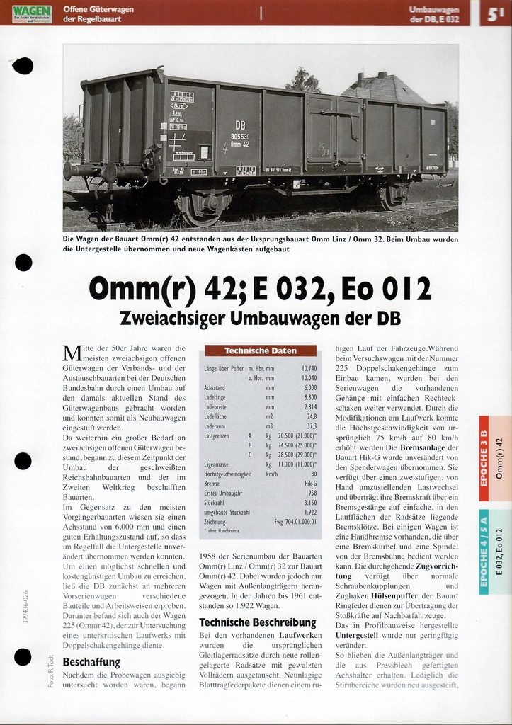 Wagony Omm(r) 42; E 032, Eo 12