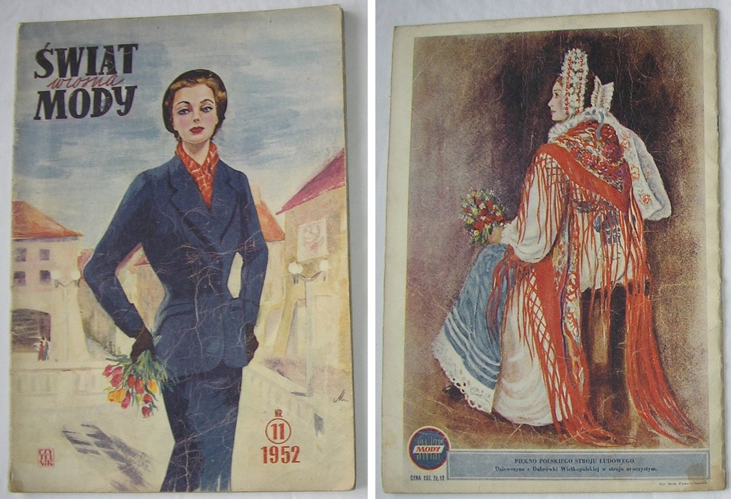 WIOSNA 1952 ROK MODA ŚWIAT MODY DLA STYLISTY PRL