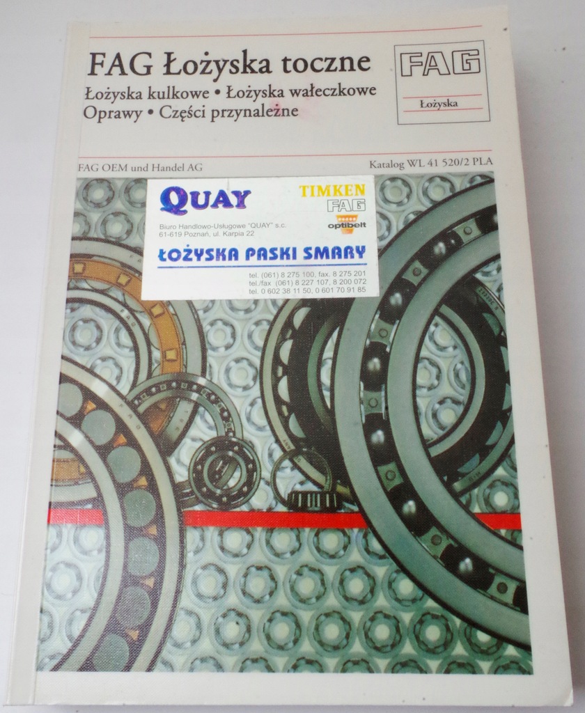 FAG - Katalog łożysk tocznych