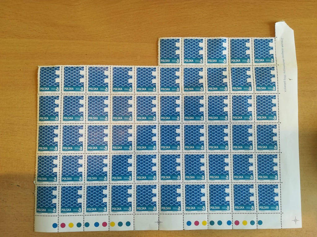 Fi 4445 - znaczki obiegowe 350g - blok 55 sztuk