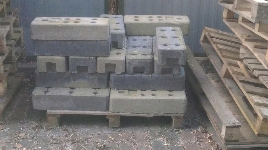 Stopy betonowe tymczasowe ogrodzenie