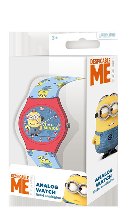 Zegarek na rękę Minionki dla dzieci w pudełku