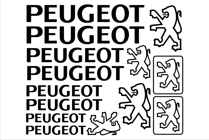 NAKLEJKI NALEPKI MOTOR SKUTER PEUGEOT 14 naklejek