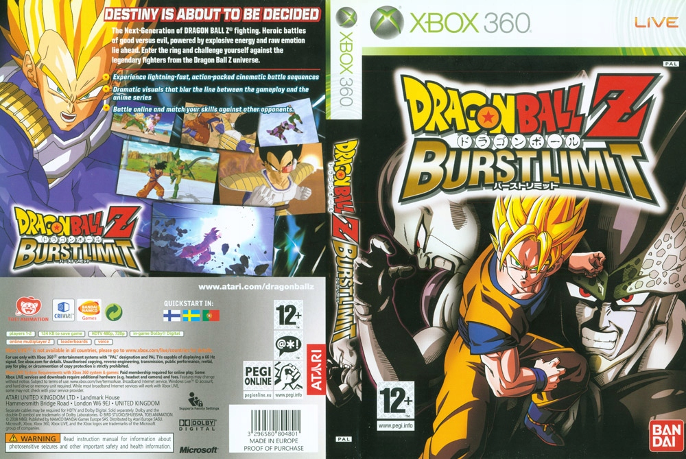 DRAGON BALL Z: BURST LIMIT XBOX 360 7605484033 oficjalne