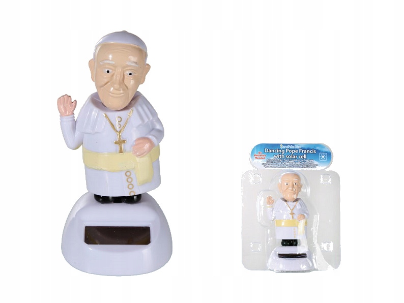 FIGURKA SOLARNA PAPIEŻ FRANCISZEK POPE BATERIA