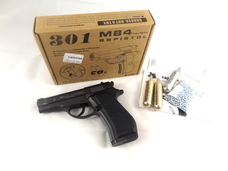 PISTOLET GAZOWY NA KULKI METAL KOMPLET
