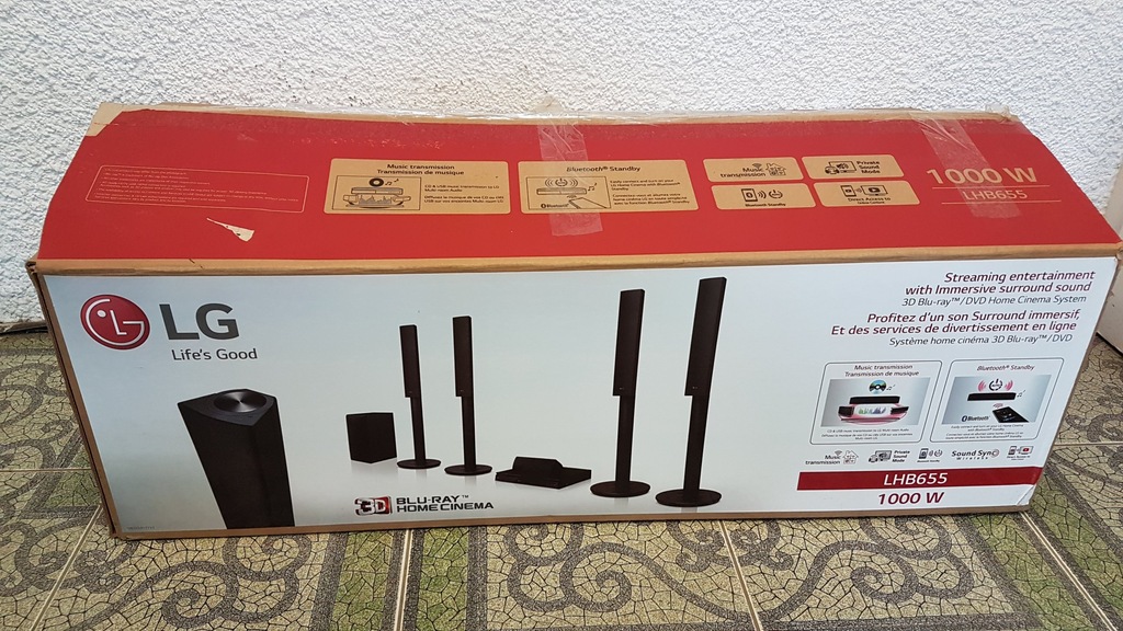 Kino domowe LG LHB 655 100W  - komplet !