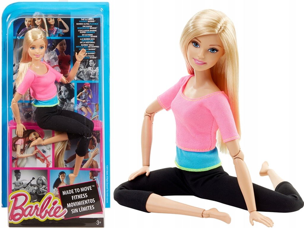 BARBIE LALKA MADE TO MOVE GIMNASTYCZKA FITNESS 3+