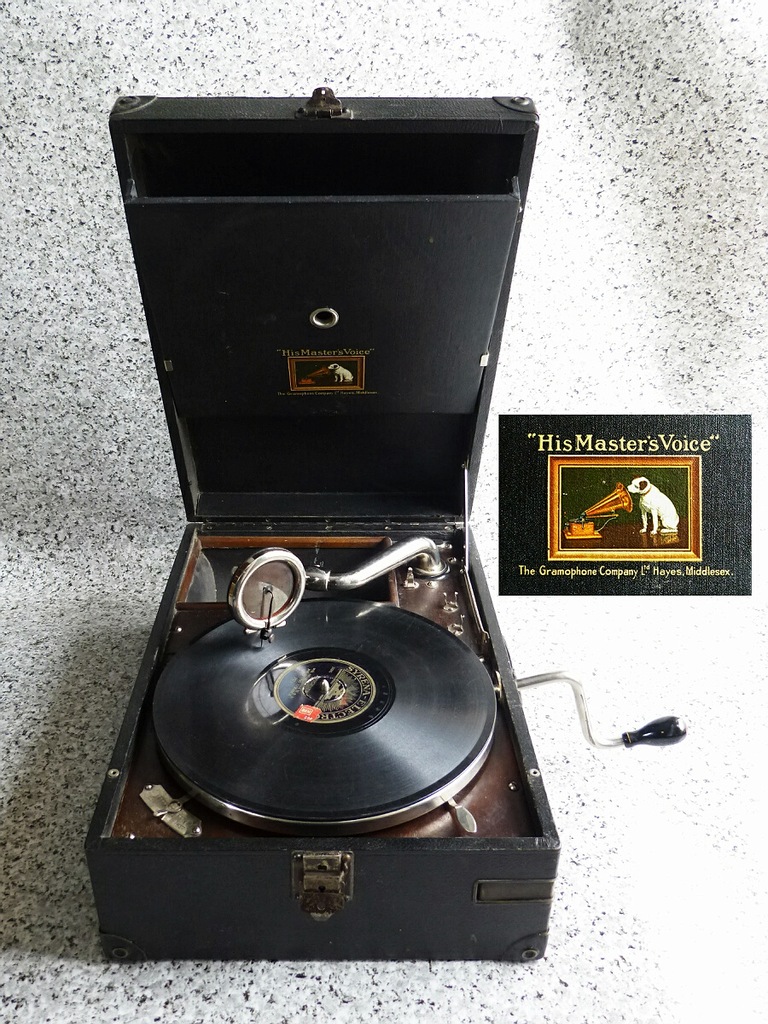 STARY WALIZKOWY GRAMOFON - His Master's Voice