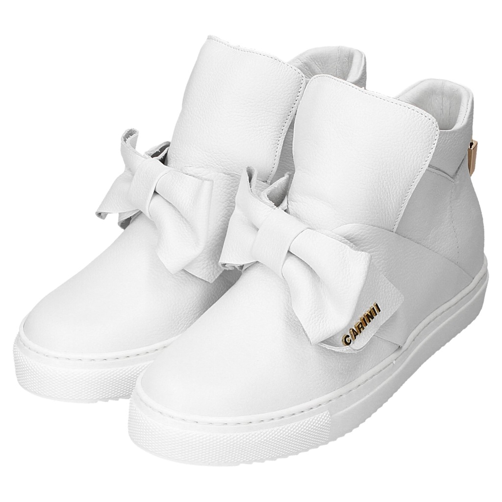 Sneakersy Carinii na ukrytym koturnie białe r 39