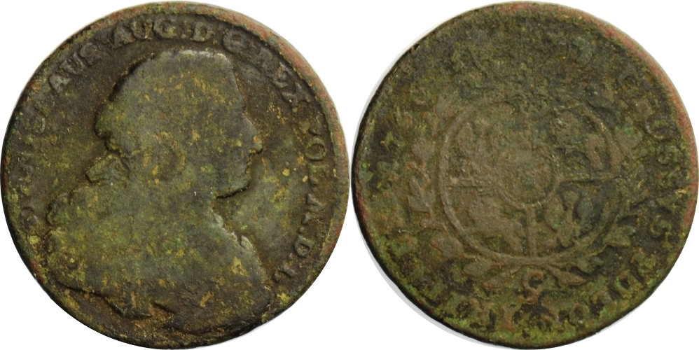PONIATOWSKI TROJAK W ZBROI 1766 G
