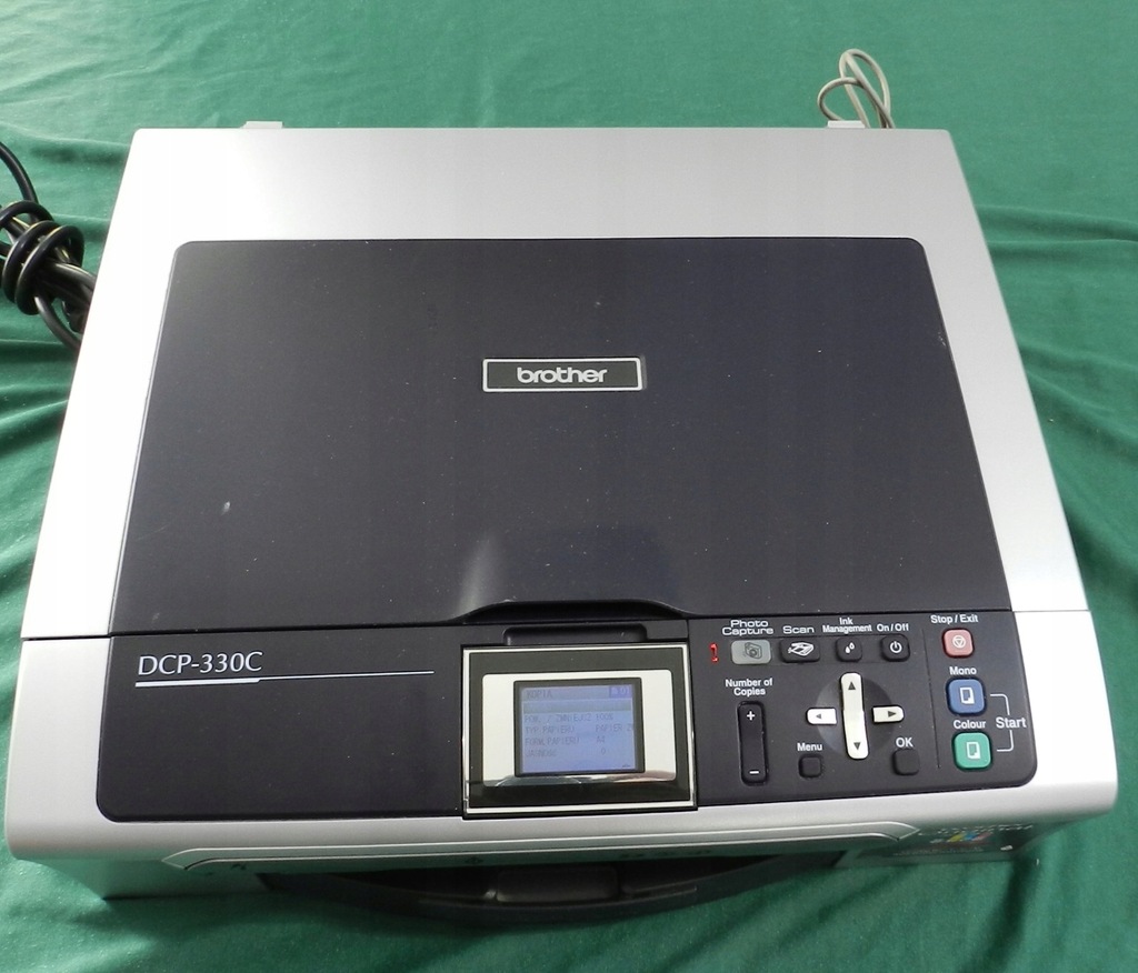 uszk drukarka BROTHER DCP-330C skaner lcd polski