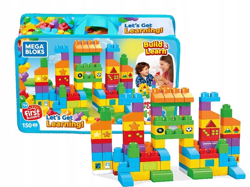 KLOCKI MEGA BLOKS CZAS NA NAUKĘ TORBA 150 EL FVJ49