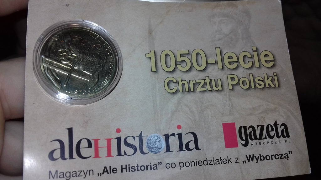 Moneta pamiątkowa 1050-lecie chrztu Polski