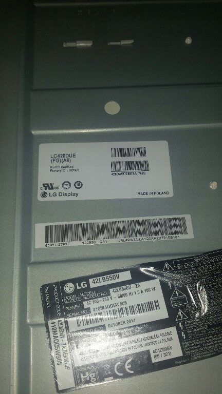matryca podświetlanie lg 42ln5400 LC420DUE całe