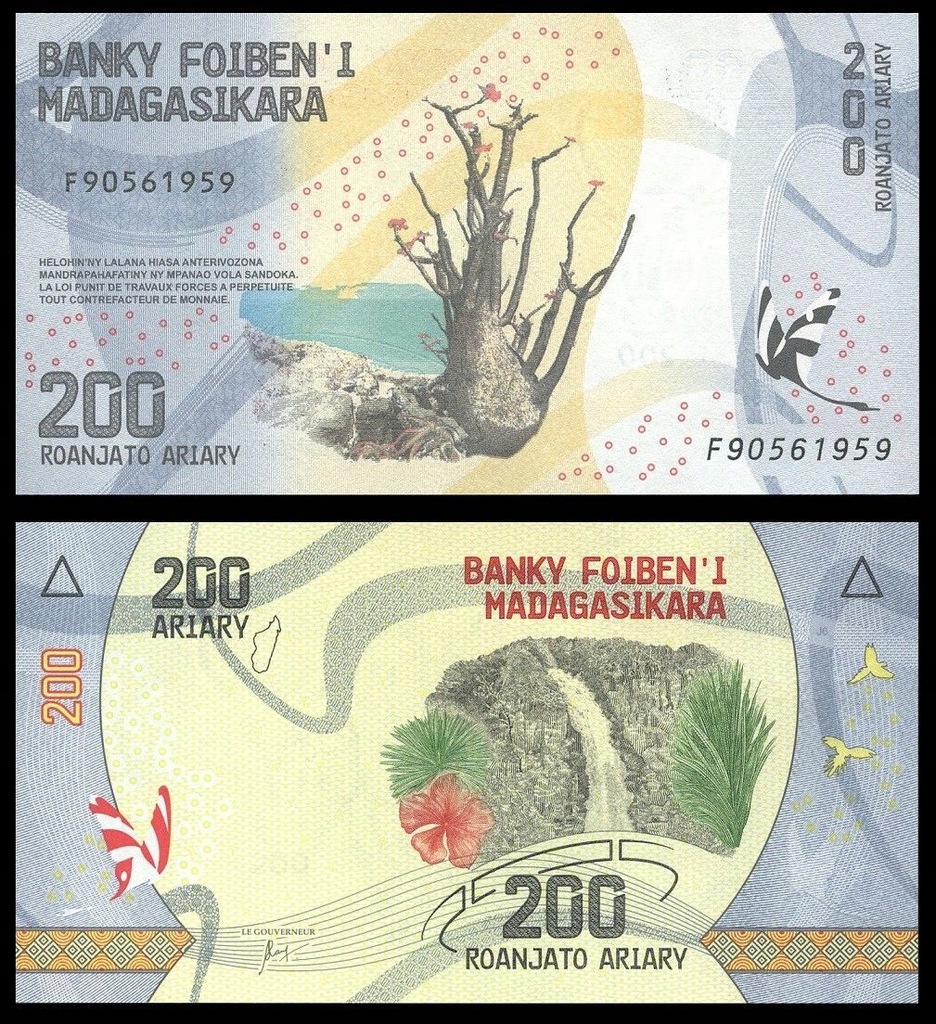 MADAGASKAR 200 ariary 2017 P-98 UNC