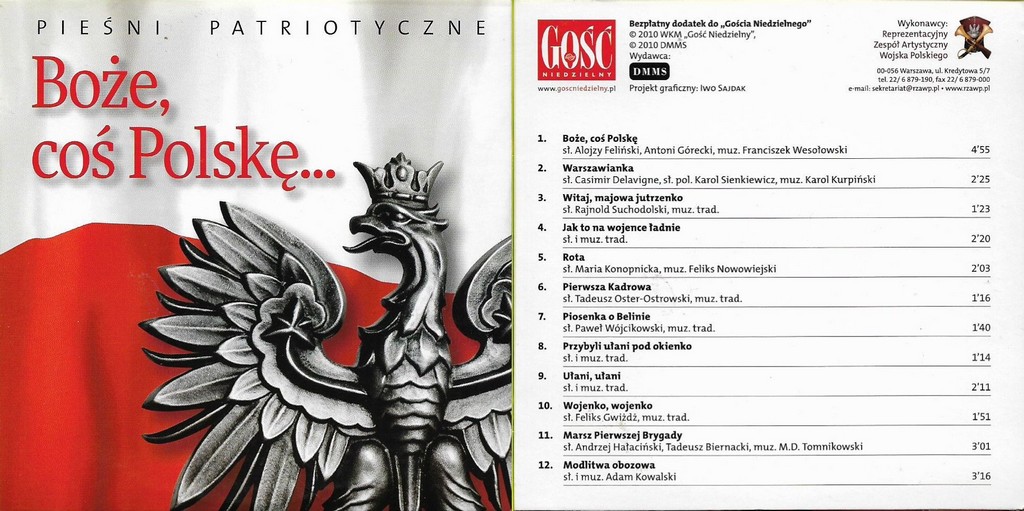 Trzy Tytuły Pieśni Patriotycznych Związanych Z Legionami Polskimi Pieśni patriotyczne - Boże, coś Polskę... 1xCD - 7122369990 - oficjalne
