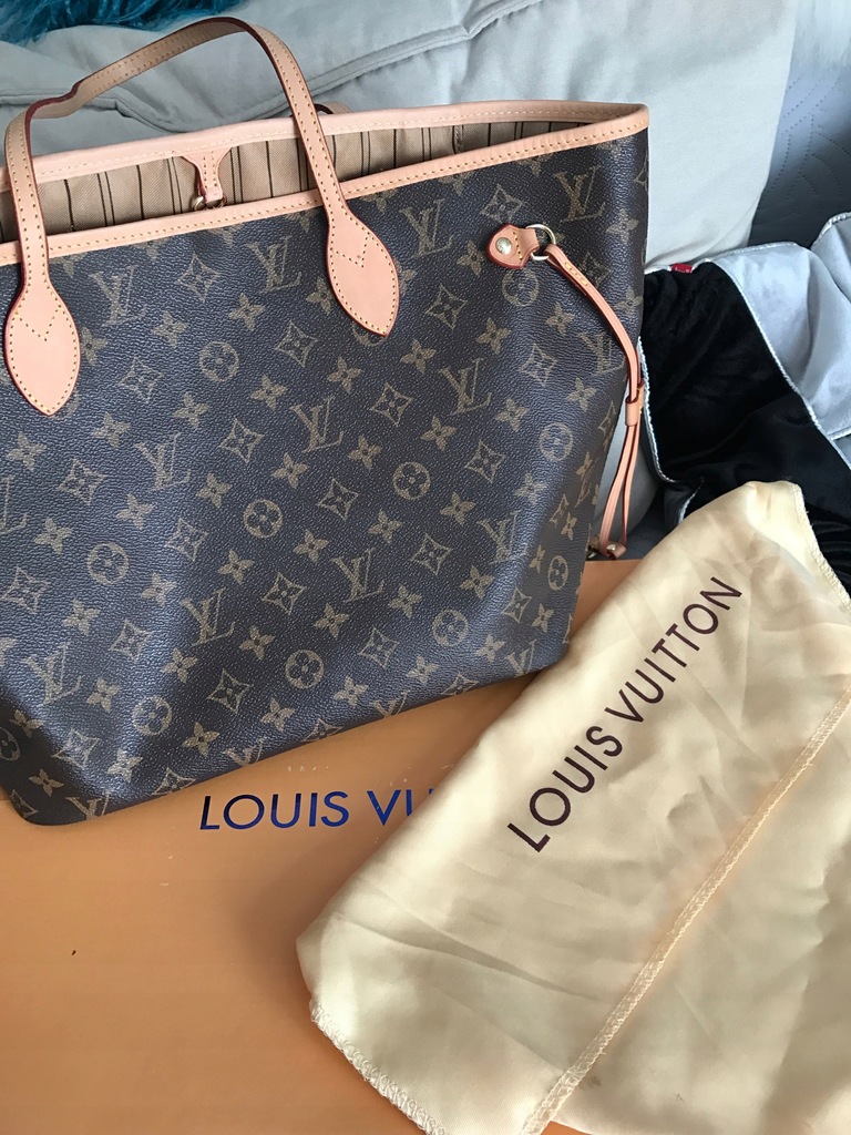 torebka neverfull louis vuitton azzur skóra licowa cudo Szczecin