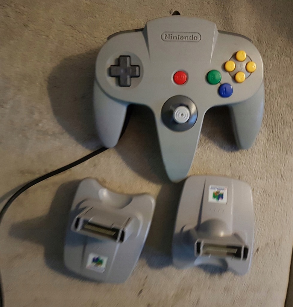Nintendo 64 Pad (do naprawy), 2x Transfer Pak
