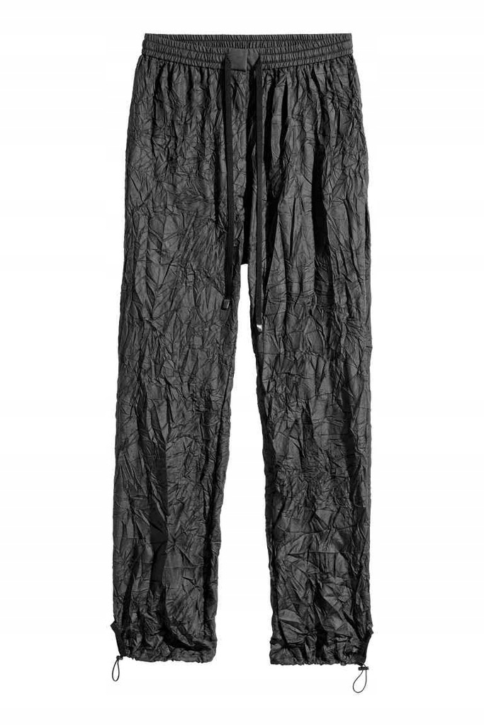 Kreszowane spodnie z nylonu H&M STUDIO 46 B8