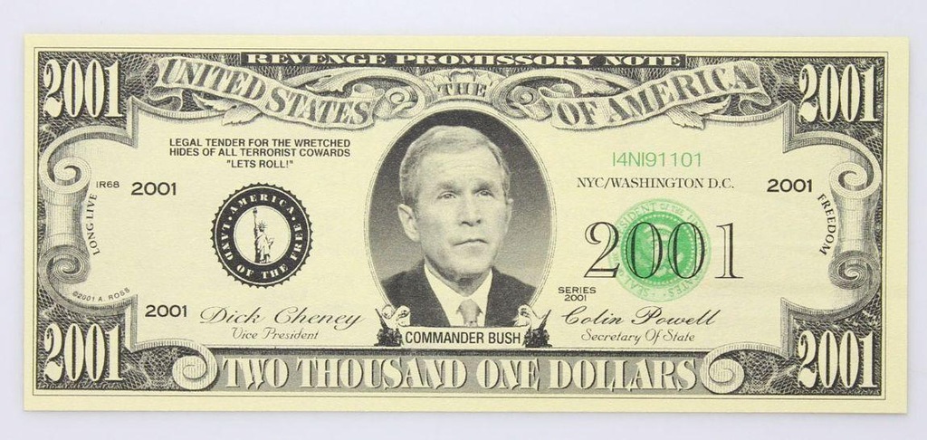 * BANKNOT USA - 2001 Dolarów 2001 Bush FANTAZYJNY