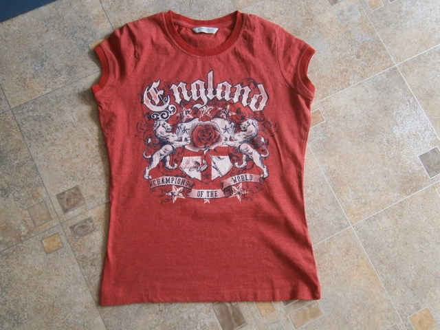 NEW LOOK T-SHIRT ENGLAND ROZ M (10)
