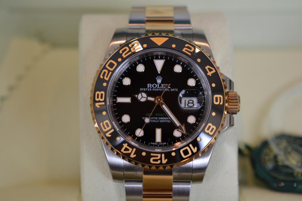 rolex gmt master ii gold and steel