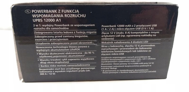 JAK NOWY POWERBANK / PROSTOWNIK UPBS 12000 A1