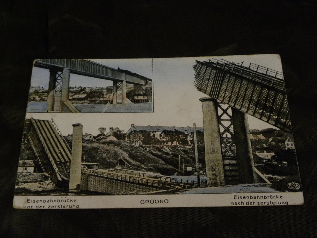 Grodno, most kolejowy, Feldpost 116, 1916