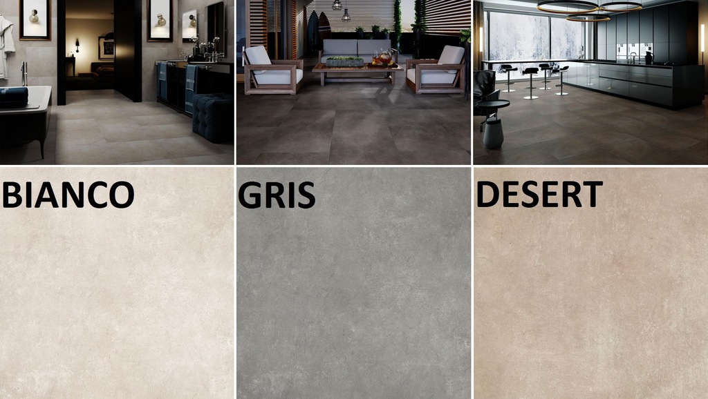 gres60/60 matowy litoral bianco gris desert cerrad
