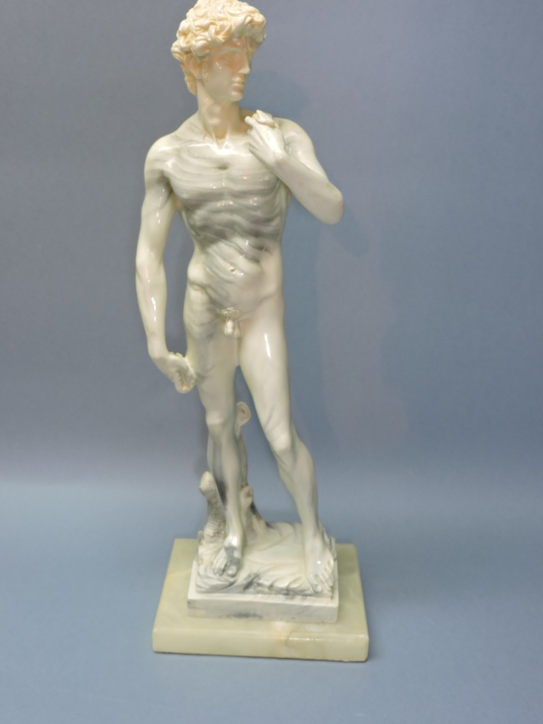 Opisz Rzeźbę Michała Anioła Dawid Figurka rzeźba Dawid Michał Anioł alabaster marmur - 7005146677