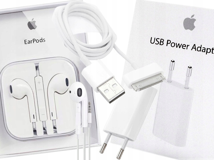 ORG ŁADOWARKA KABEL SŁUCHAWKI APPLE IPHONE 3 4G 4S ORG ŁADOWARKA KABEL SŁUCHAWKI APPLE IPHONE 3 4G 4S