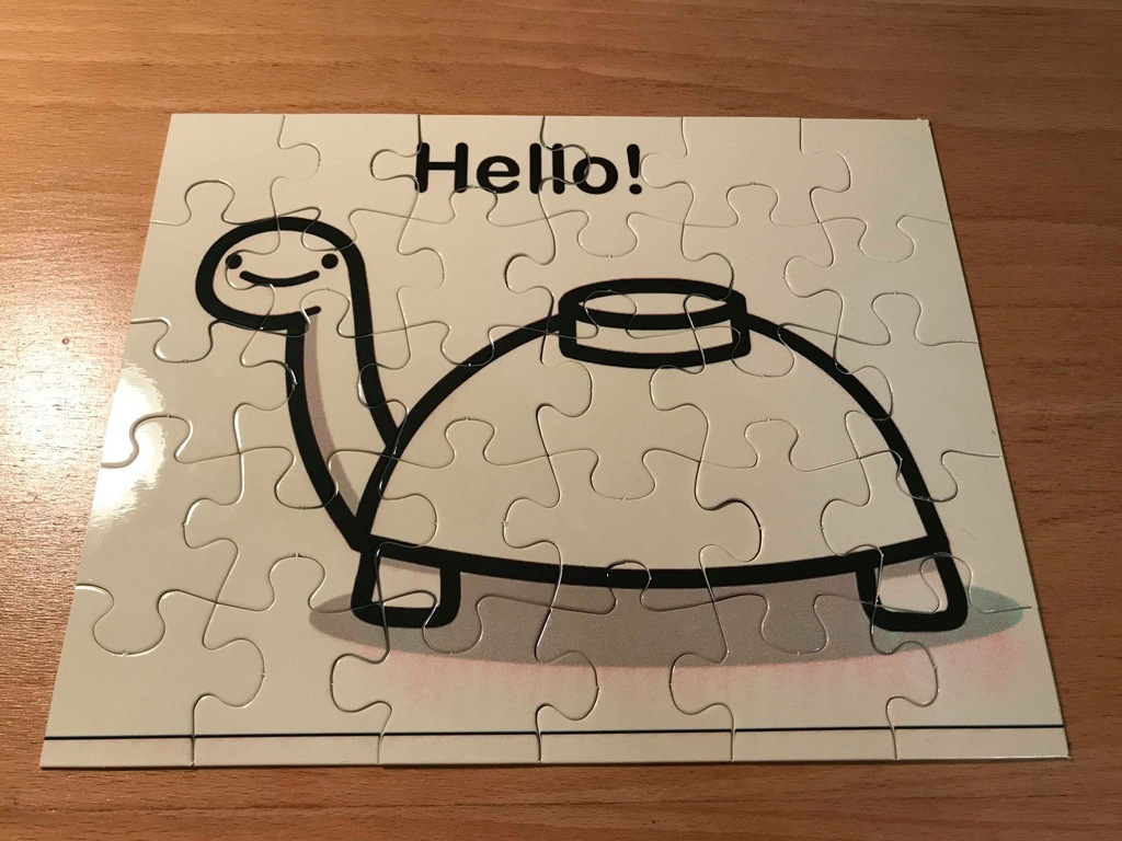 PUZZLE ŻÓŁW z serii asdf movie - 30 ELEMENTÓW