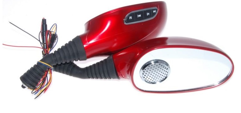 Lusterka z głośnikami i MP3 + Radio Romet Zipp